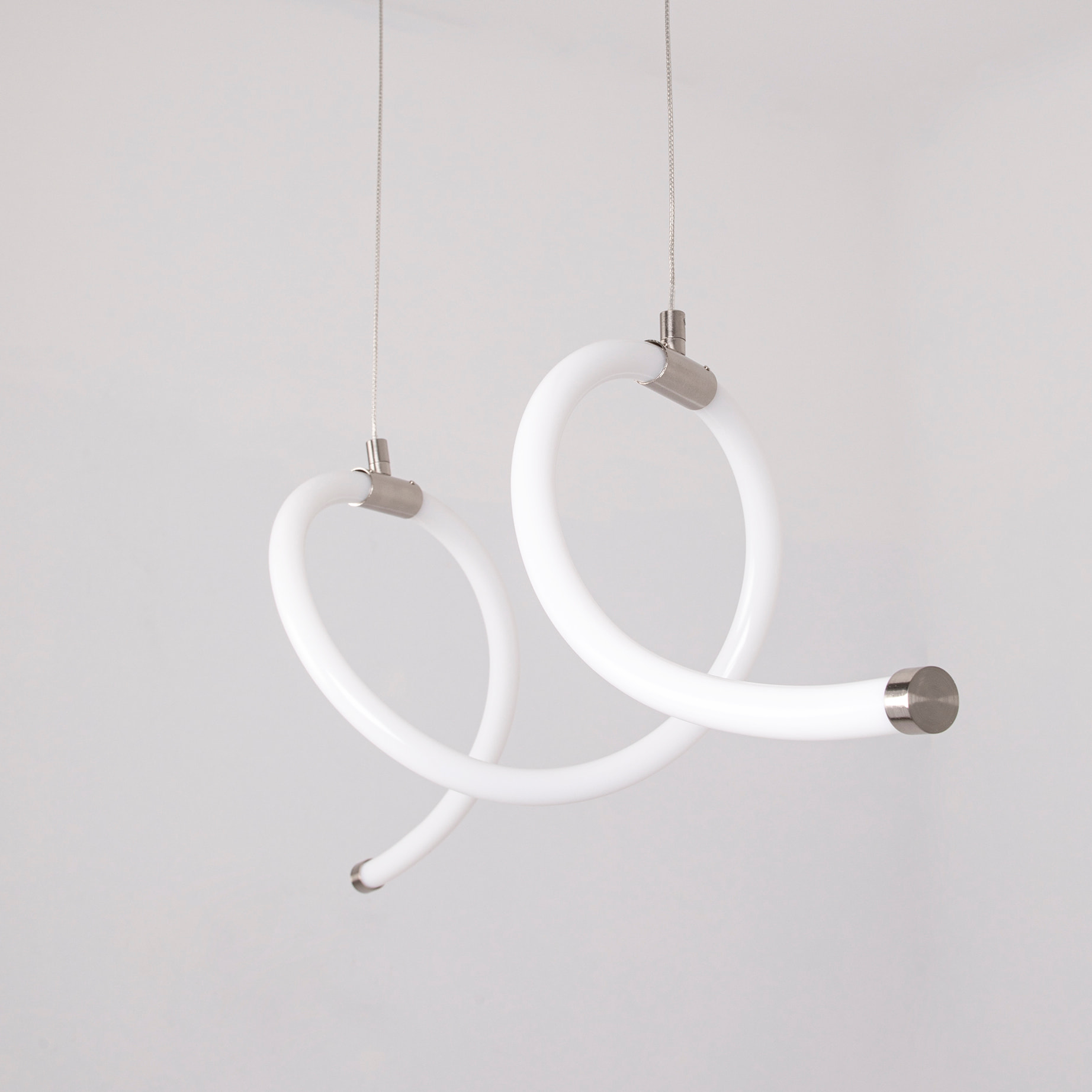 FORLIGHT Colgante Rolly LED 28W Blanco Neutro - 4000K Níquel Satinado para Interior de Techo en Comedor, Salón, Cocina