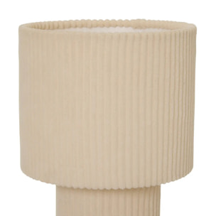 Lampe Jolina cylindrique H.28cm beige