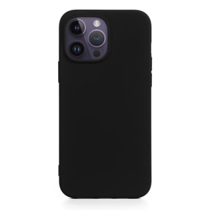DAM Custodia in silicone  Essential per iPhone 14 Pro Max. Interno in morbido velluto. 8,04x1,06x16,35 cm. Colore nero