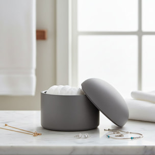 Boite à cotons Céramique GEMMA Gris Spirella