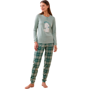 Pigiama donna caldo cotone articolo barboncino. Noidinotte