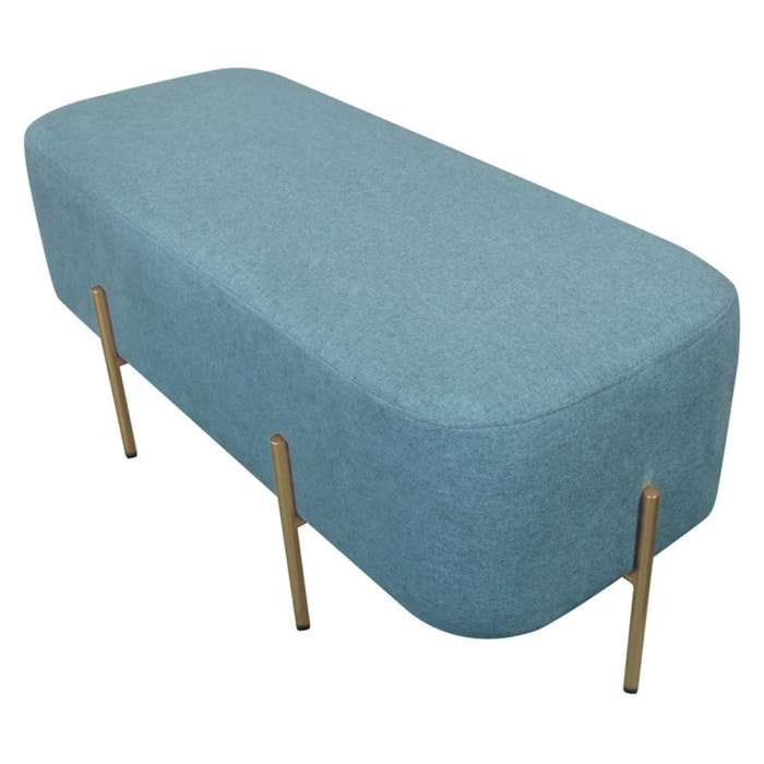 Pouf design gambe oro in tessuto - Kate