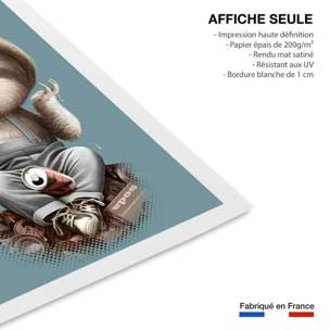 Affiche enfant les paresseux s'en fichent  Affiche seule