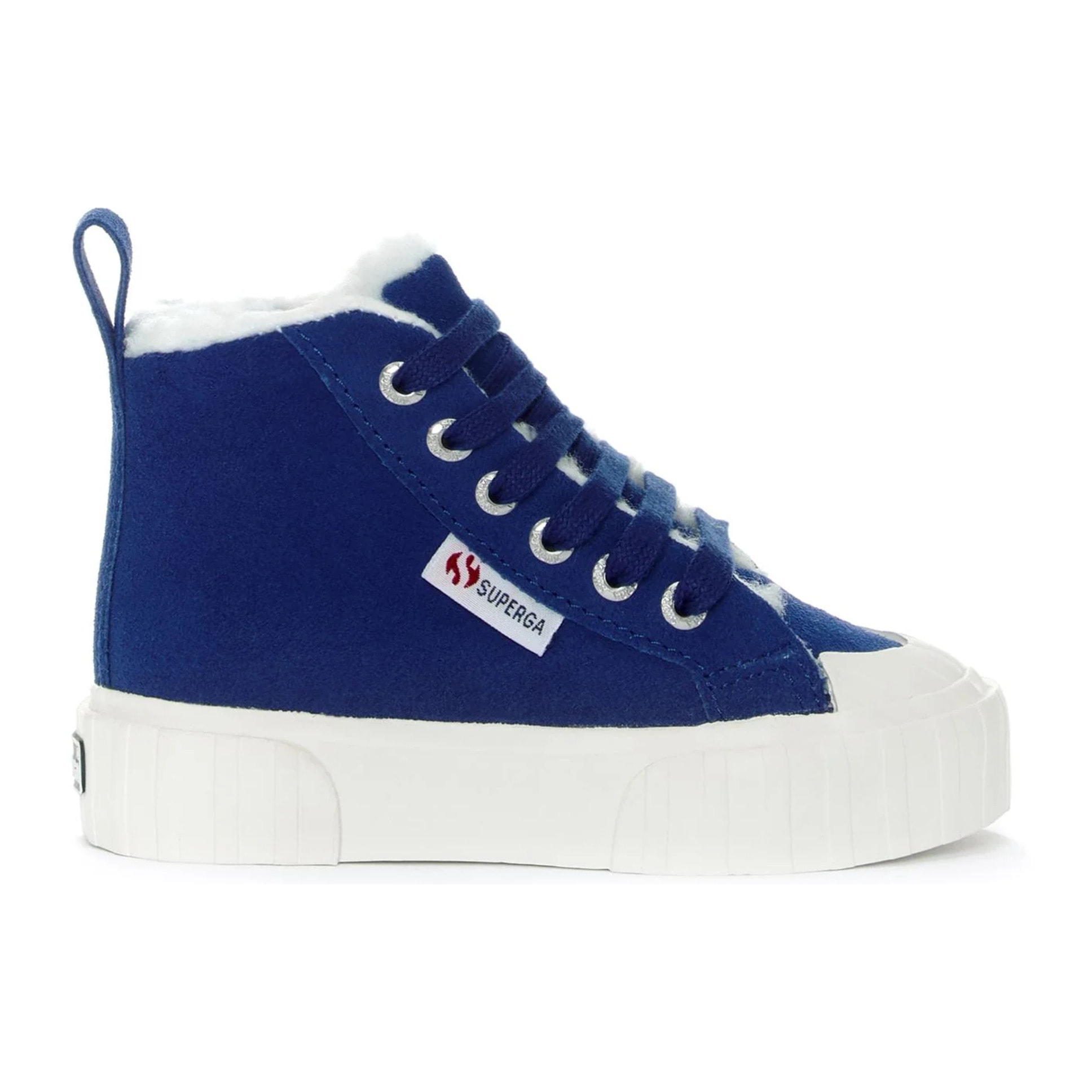 Sneakers Superga Bambino/a Blu 2696 Kids Stripe Suede