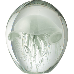 J-Line presse-papier Calypso - verre - transparent/vert - large