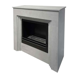 Bellini - Camino a bioetanolo da terra 96x35xH96 cm, effetto cemento