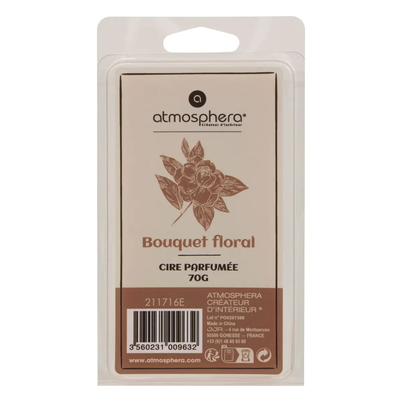 Cire parfumée Laura orange L5,5xp2xH10,2cm