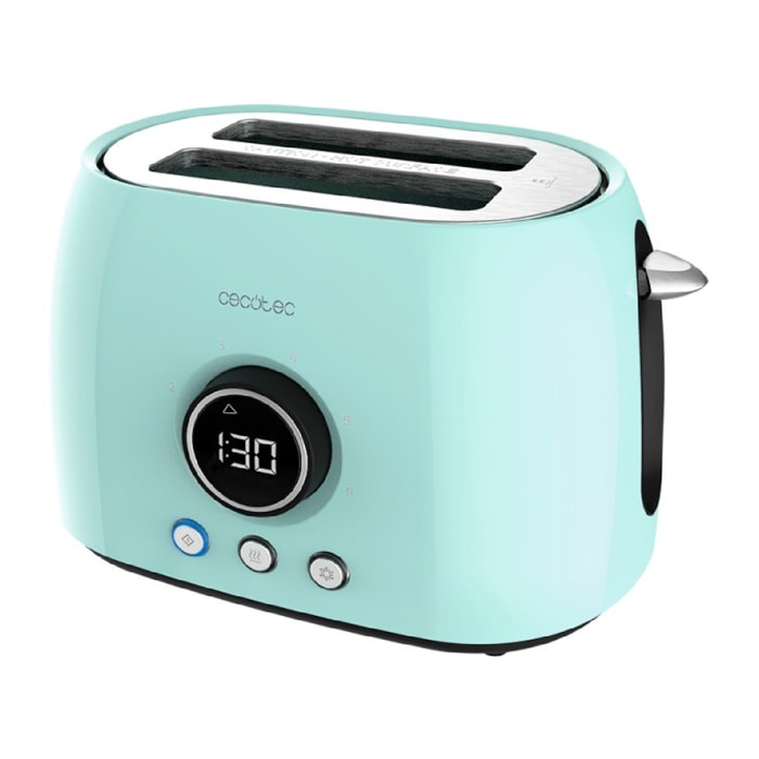 Cecotec Grille-pain vertical numérique ClassicToast 8000 Blue Double