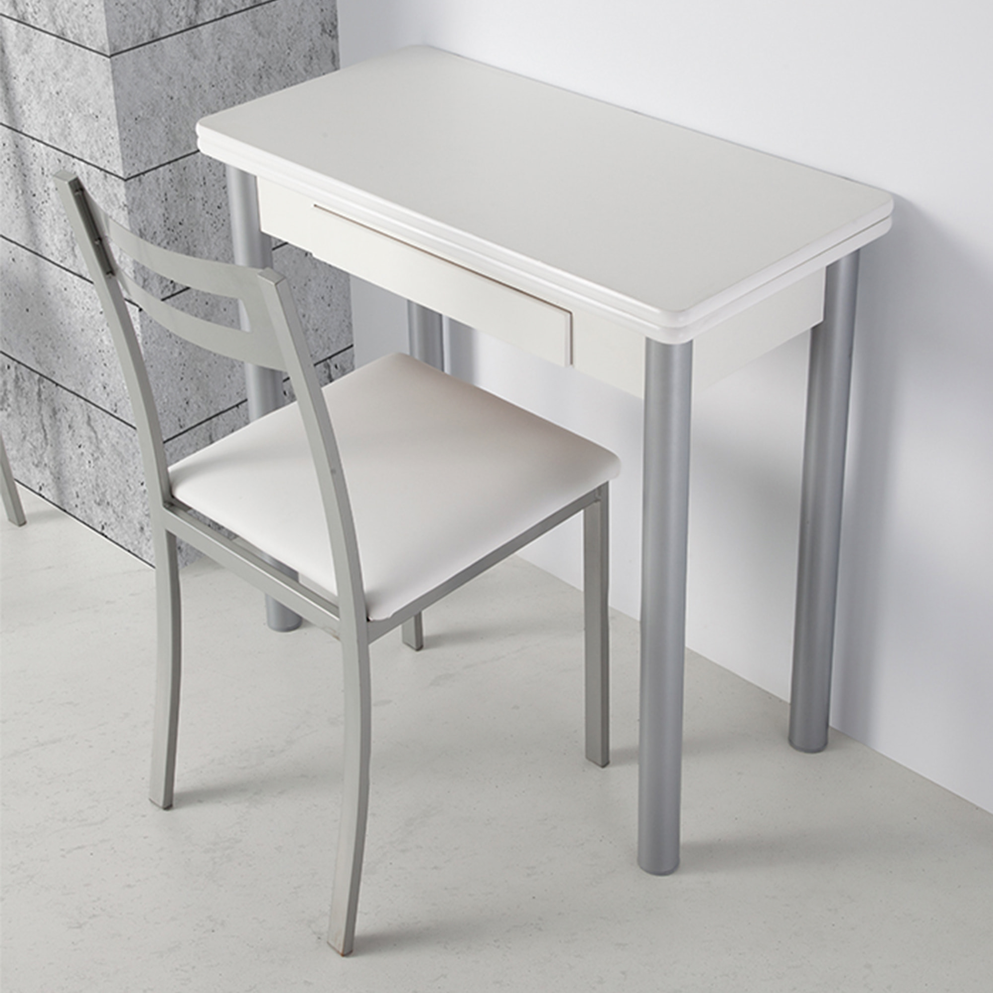 Set de 4 sillas – Polipiel y metal