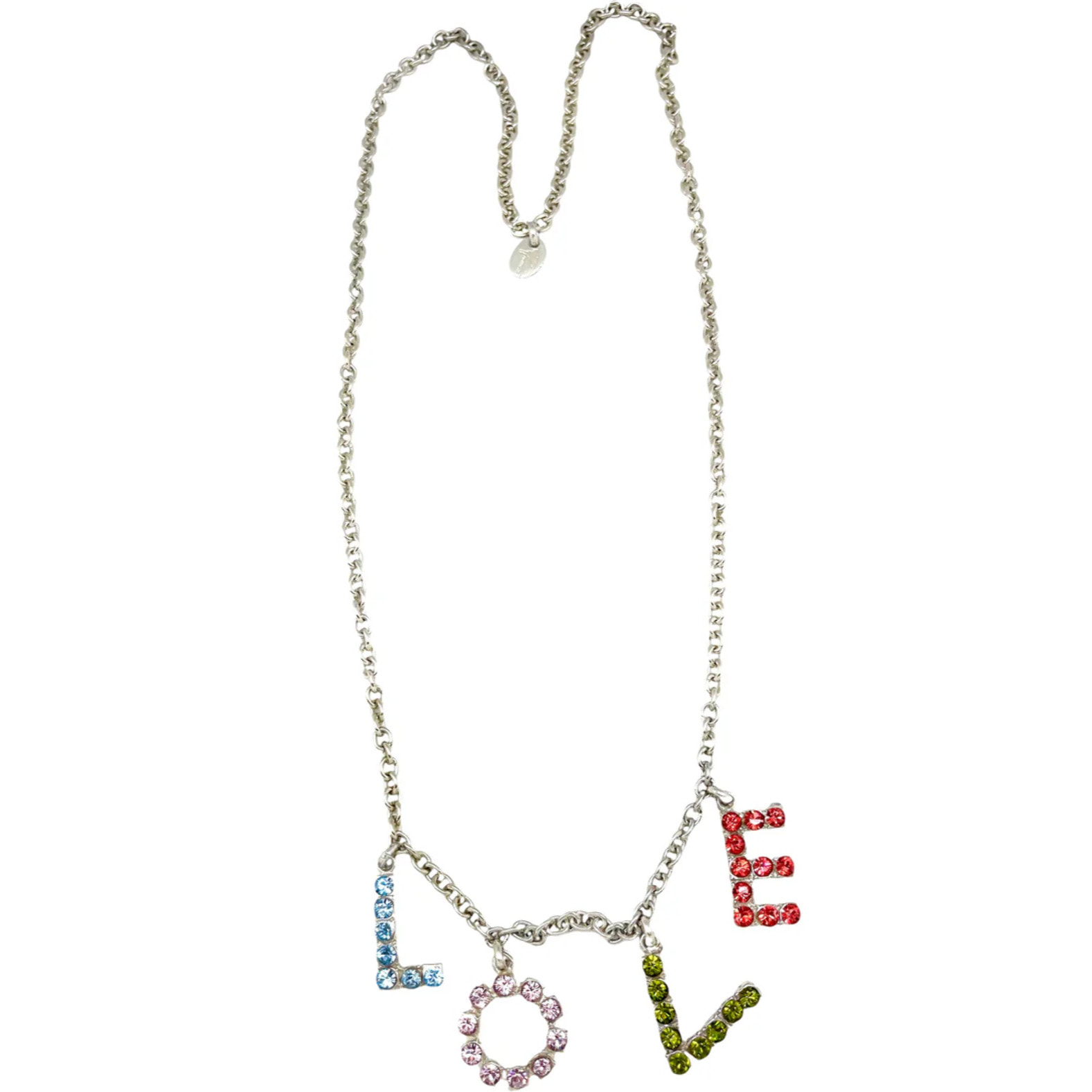 Collar largo MyLove plata 10µ y cristal SW en multicolor