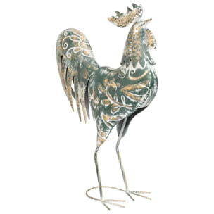 Coq déco Conor H.54cm métal