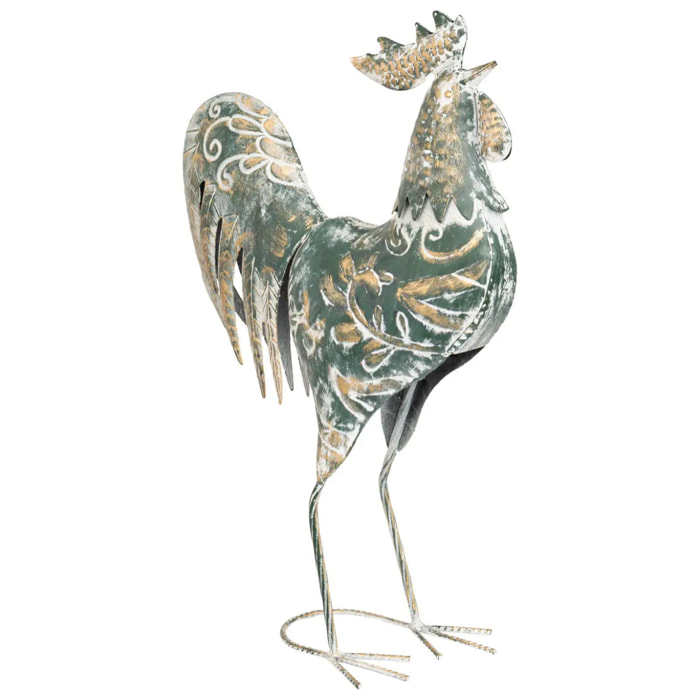 Coq déco Conor H.54cm métal