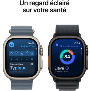 Montre connectée APPLE WATCH 49mm Tit Nat / Bleu Alp Ultra 3 M Cellul