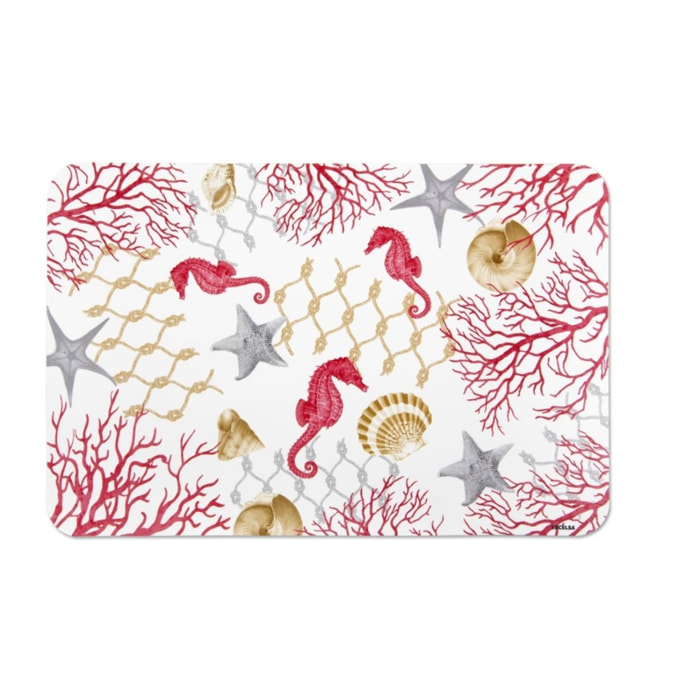 Set de 6 sets de table rectangulaires Excelsa – Coral, Polypropylène Multicolore