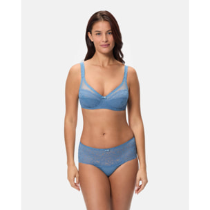 Braga midi con nuevo encaje floral, mate y femenino