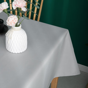 Nappe carrée et enduite antitache - Argent