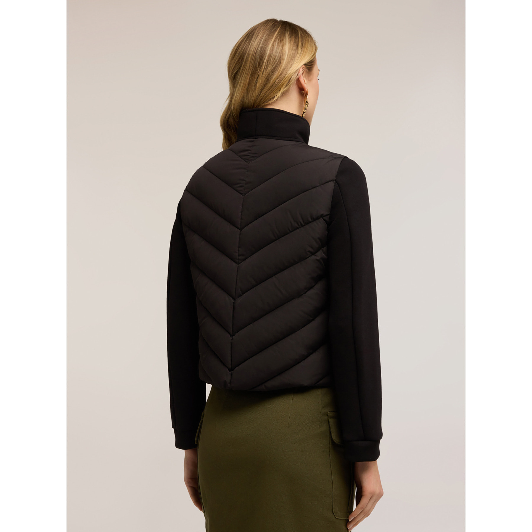 Motivi - Piumino bimaterico - Nero