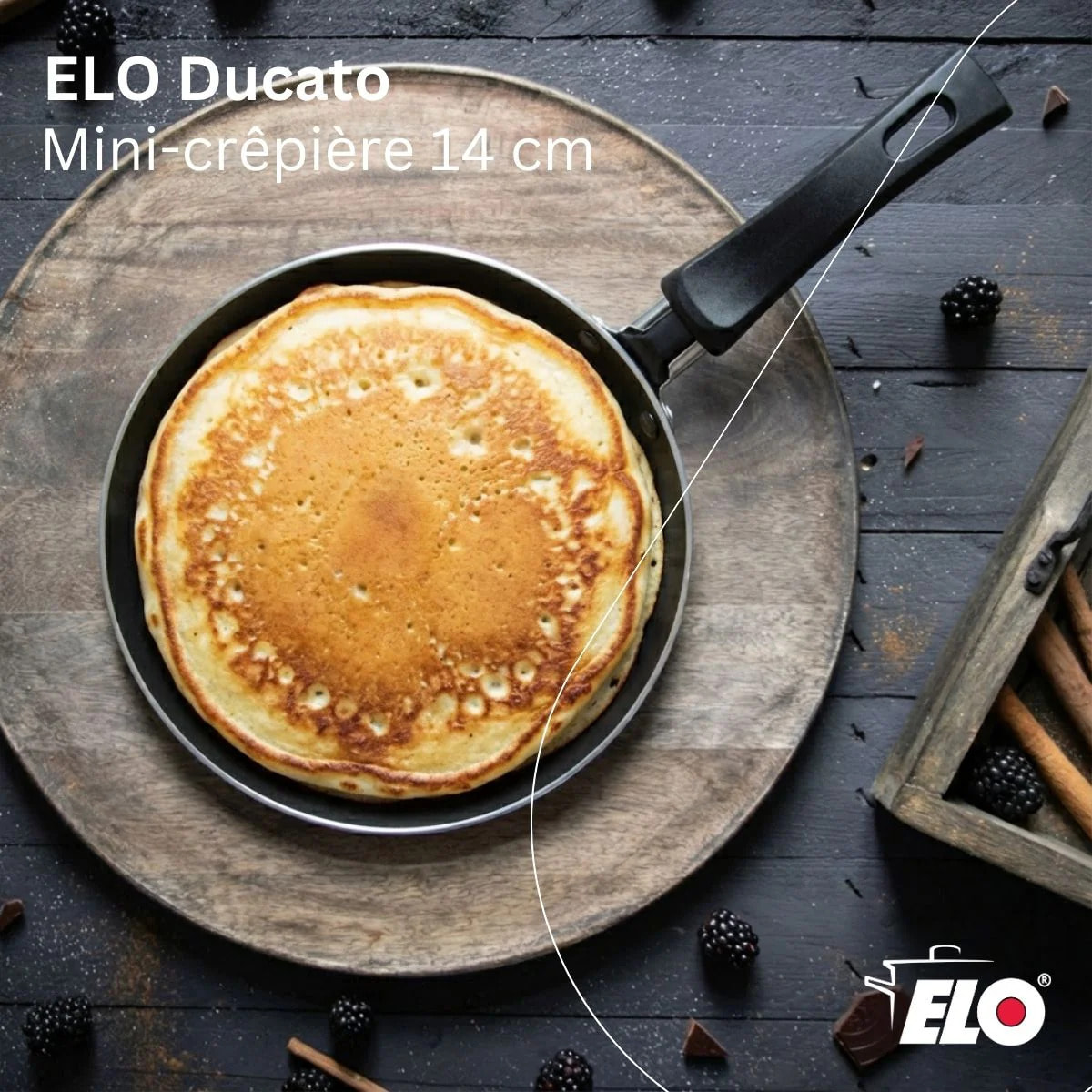 Set mini crêpière 14 cm et spatule Elo Jewel de Luxe