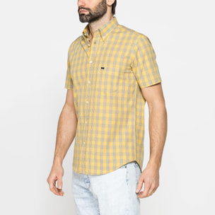 CAMICIA A MANICA CORTA IN COTONE CON FANTASIA