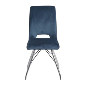 Chaise en velours avec piètement en acier - VELVET