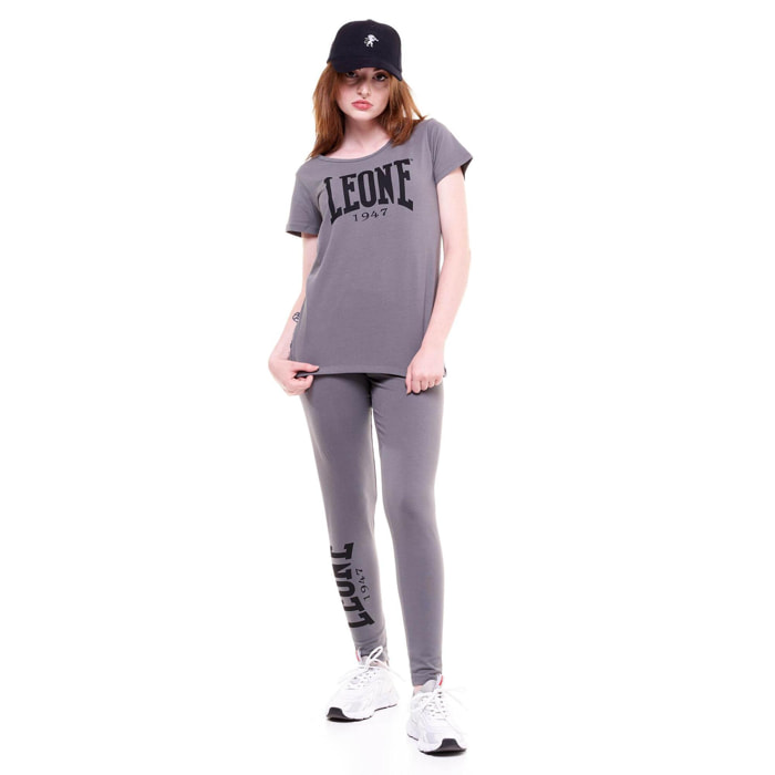 Camiseta de mujer de manga corta con gran logo Welcome Back