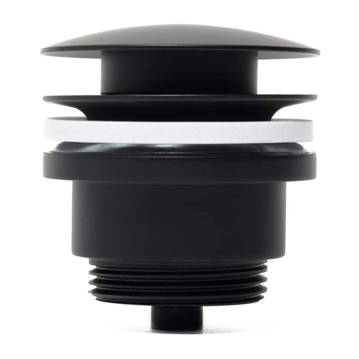 Bonde clic-clac 5/4 avec trop-plein noir mat pour lavabo et vasque (VF785BL)