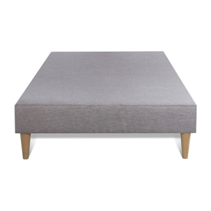 Ensemble Matelas Sommier 90x190 cm - Sommier Gris (déjà monté) - Trente PLUS