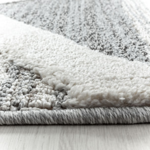 PISA - Tapis de salon à motif moderne gris - PIS4709GRI