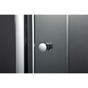 SAT PROJECT  Porte de douche 140x185cm coulissante avec profilé chrome brillant (SATPROMUD140CRT)