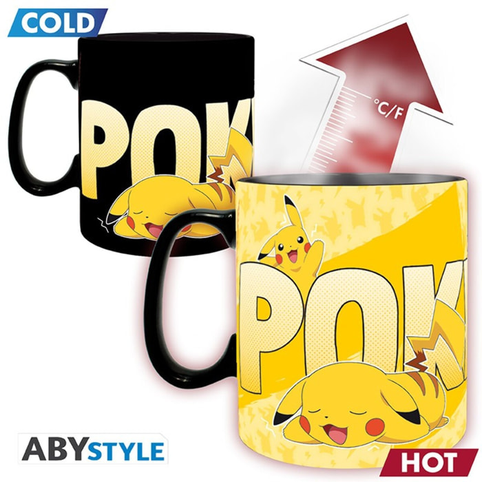 Pokemon - Tazza Heat Change - 460 Ml - Pikachu - Album Per Carte Box