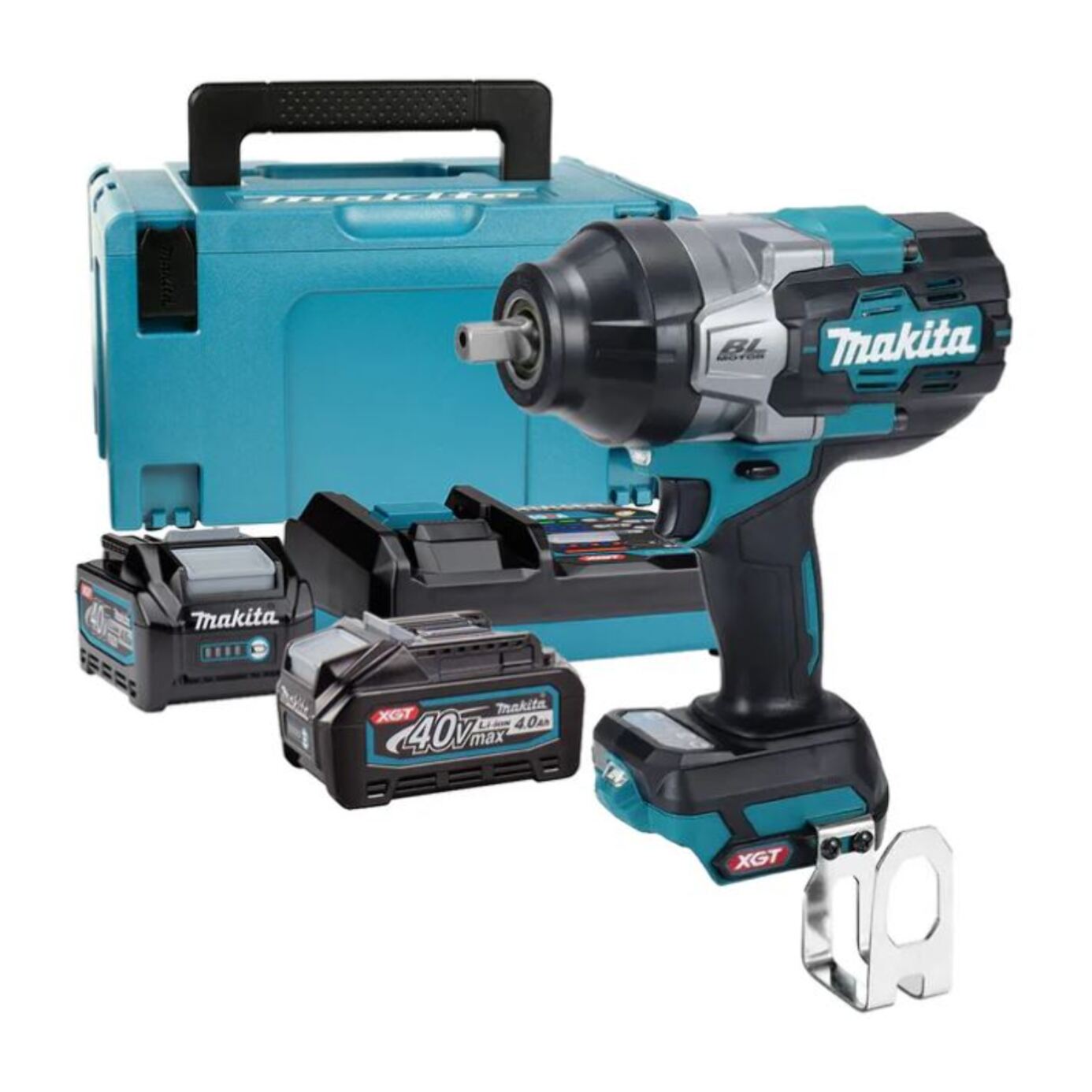 Boulonneuse à chocs XGT 1 360 Nm + 2 batteries 4,0 Ah + 1 Chargeur rapide + Coffret Makpac 3 - MAKITA - TW003GM201