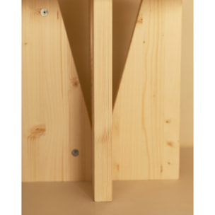 Table de chevet en bois massif en ton naturel de 40x40cm Hauteur: 40 Longueur: 40 Largeur: 40