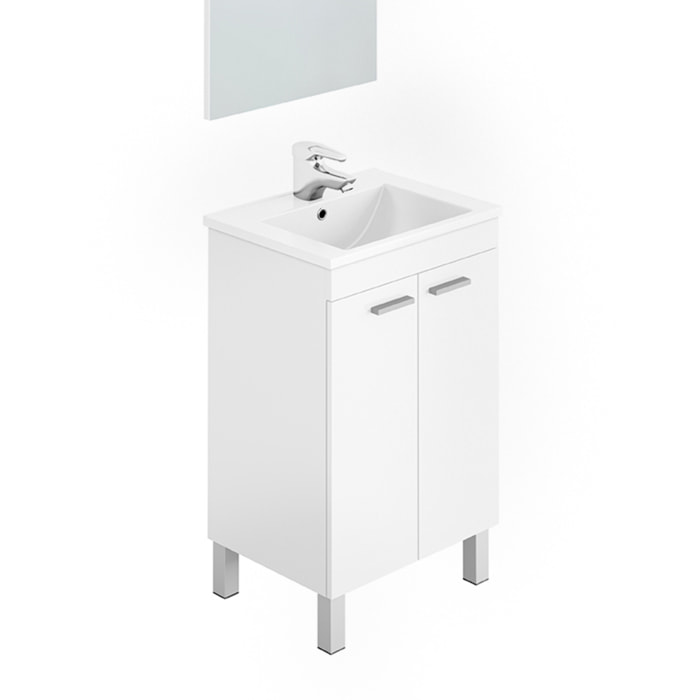Mueble Baño 2p Con Lavabo + Espejo Koncept
