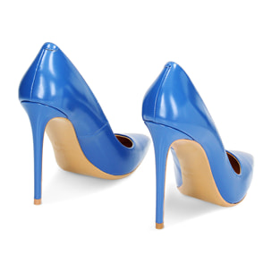 Décolleté blu, tacco 11 cm