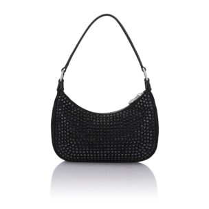 PHILIPP PLEIN Suede Shoulder Bag All-Over Strass