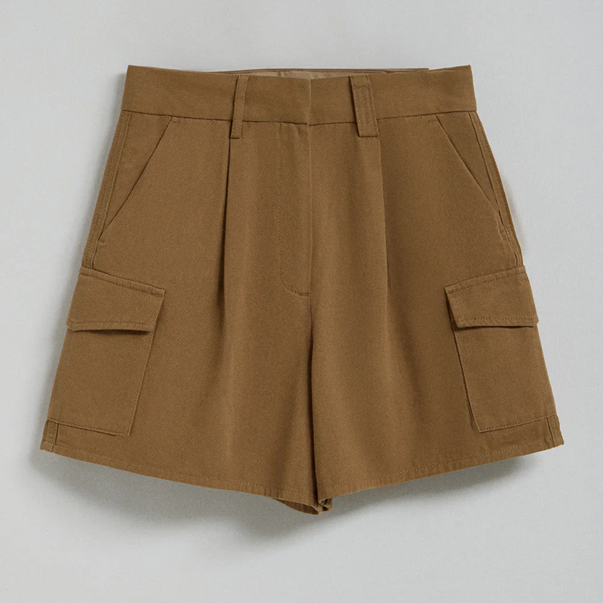 Pantaloncini Menfis in twill color cammello con dettagli Polo Club