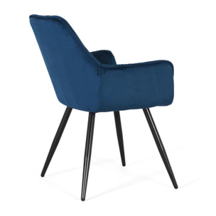 Silla de Terciopelo 62 Cm Estilo Contemporáneo