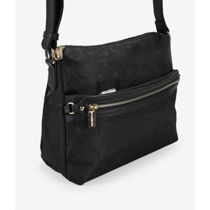 Bolso bandolera negro en nailon