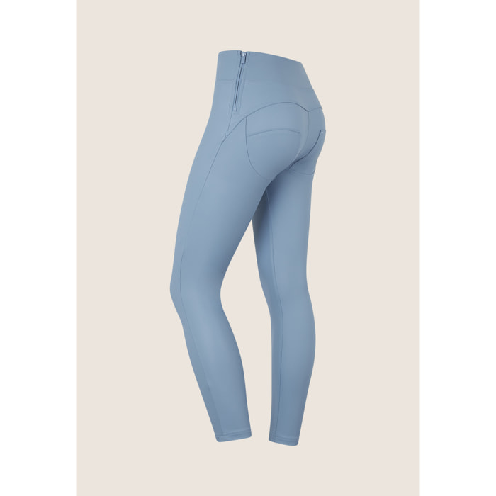 Pantaloni WR.UP 7/8 similpelle vita alta con bottoni deco