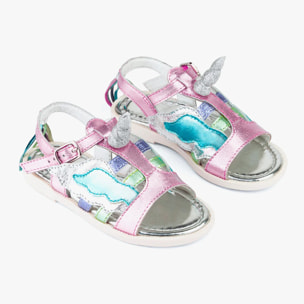 Sandalias de Niña Unicornio Piel