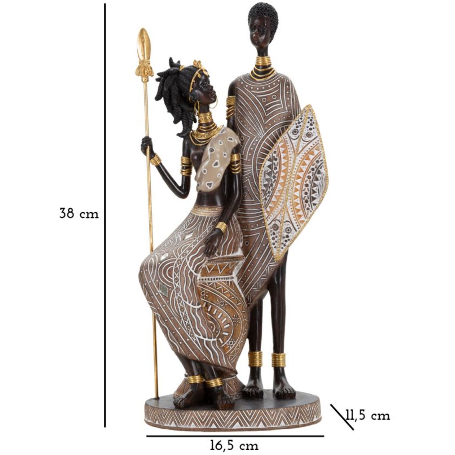 MASAI TRIBAL FAMIGLIA CM 16,5X11,5X38