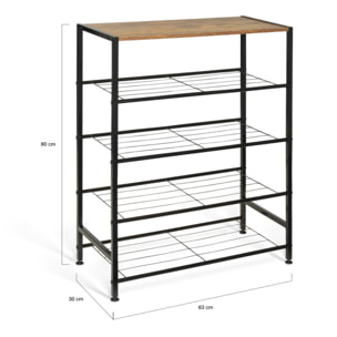 Meuble chaussures Elize 4 niveaux - 12 paires