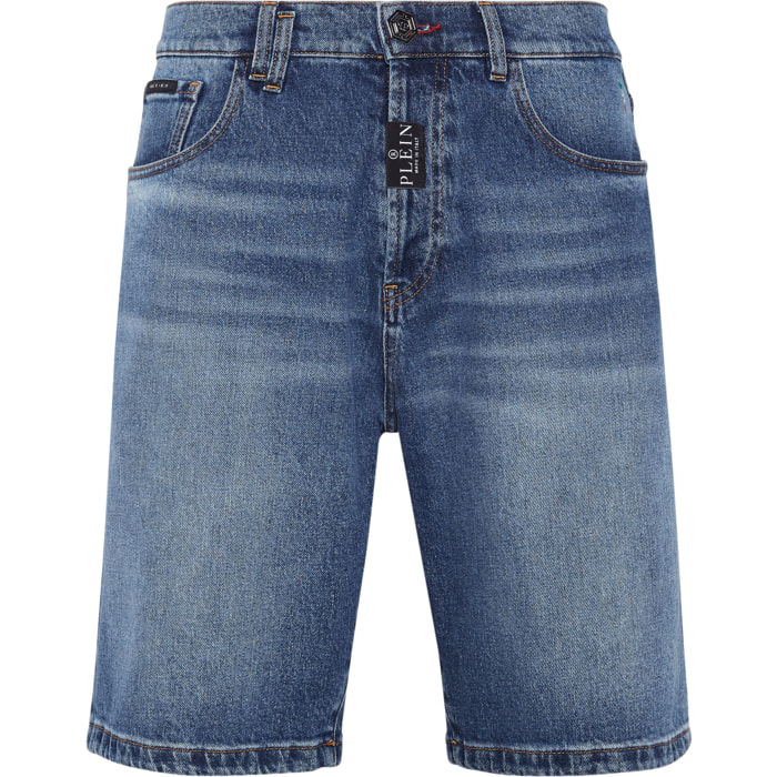 PHILIPP PLEIN Pantalones cortos vaqueros FORMENTERA FIT