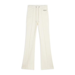 Pantaloni Slim Fit in French Terry con fondo Flare