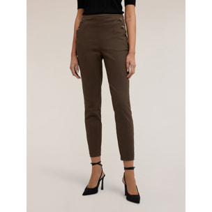 Motivi - Pantaloni skinny in cotone tecnico - Verde militare