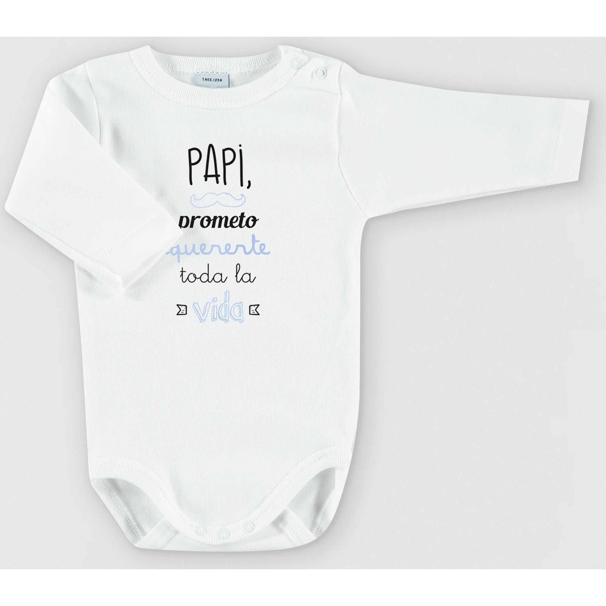 Body bebé manga larga personalizado frases