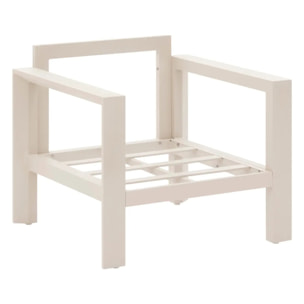 Fauteuil de salon de jardin "Évasion" argile polyester et aluminium