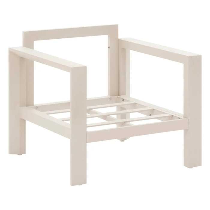 Fauteuil de salon de jardin "Évasion" argile polyester et aluminium