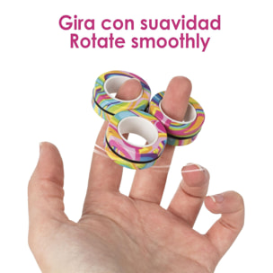 Magnetic Fidget Rings, anillos magnéticos de diseño exclusivo. Juguete antiestrés, ansiedad, concentración.