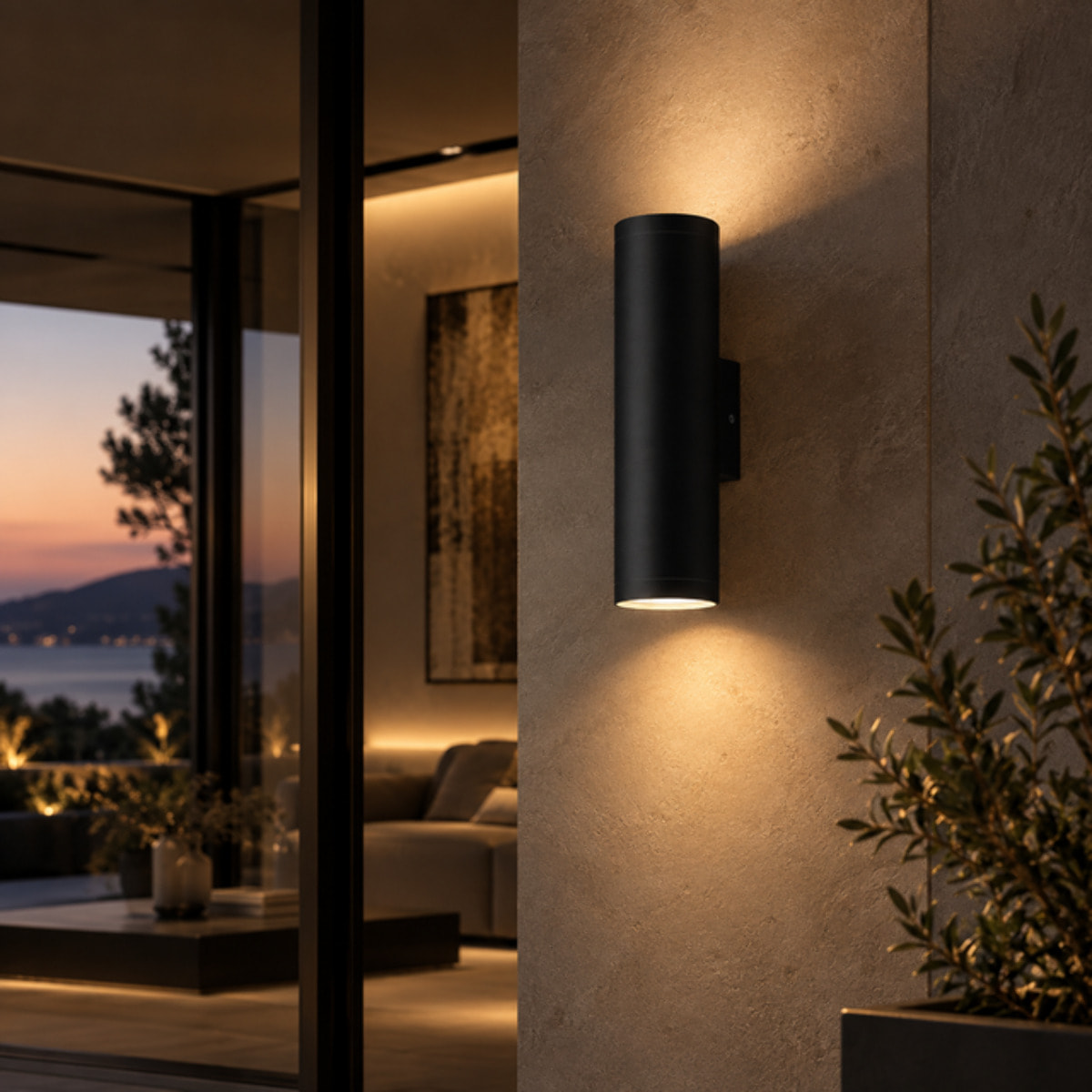AXIOM EVO Lampada da parete Nero